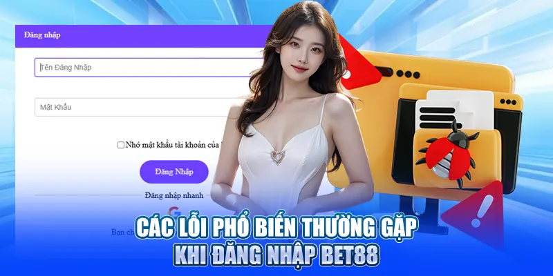 Các lỗi phổ biến thường gặp khi đăng nhập BET88